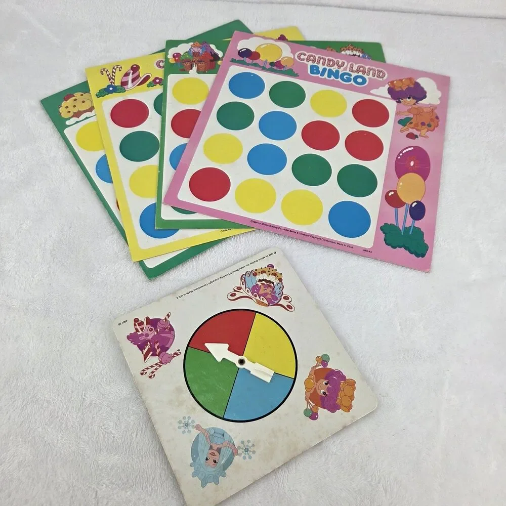 Vintage 1984 Candy Land Bingo Board Game MB Milton Bradley 99% Complete